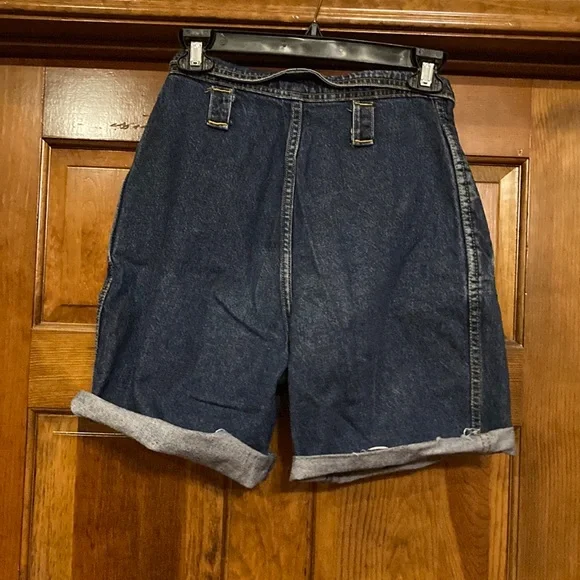 Vintage Size 7 Sostanza Denim Pleated Cut off shorts - Picture 4 of 10